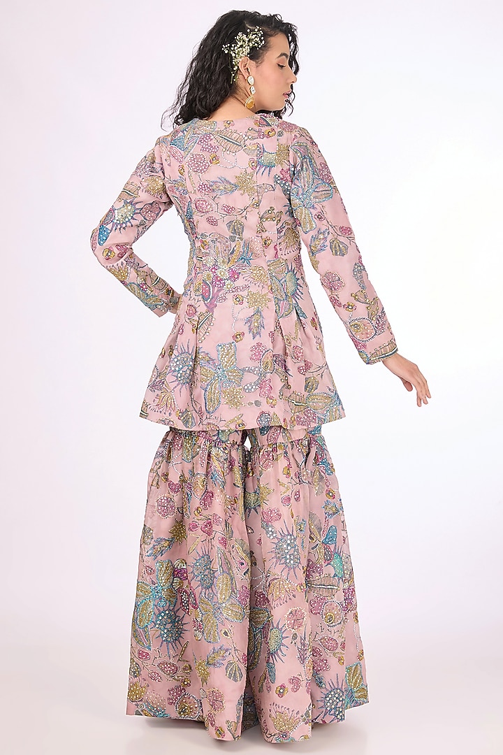 Multi-Colored Organza Gharara Set by Aisha Rao at Pernia's Pop Up Shop