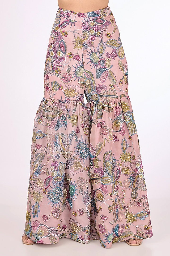 Multi-Colored Organza Gharara Set by Aisha Rao at Pernia's Pop Up Shop