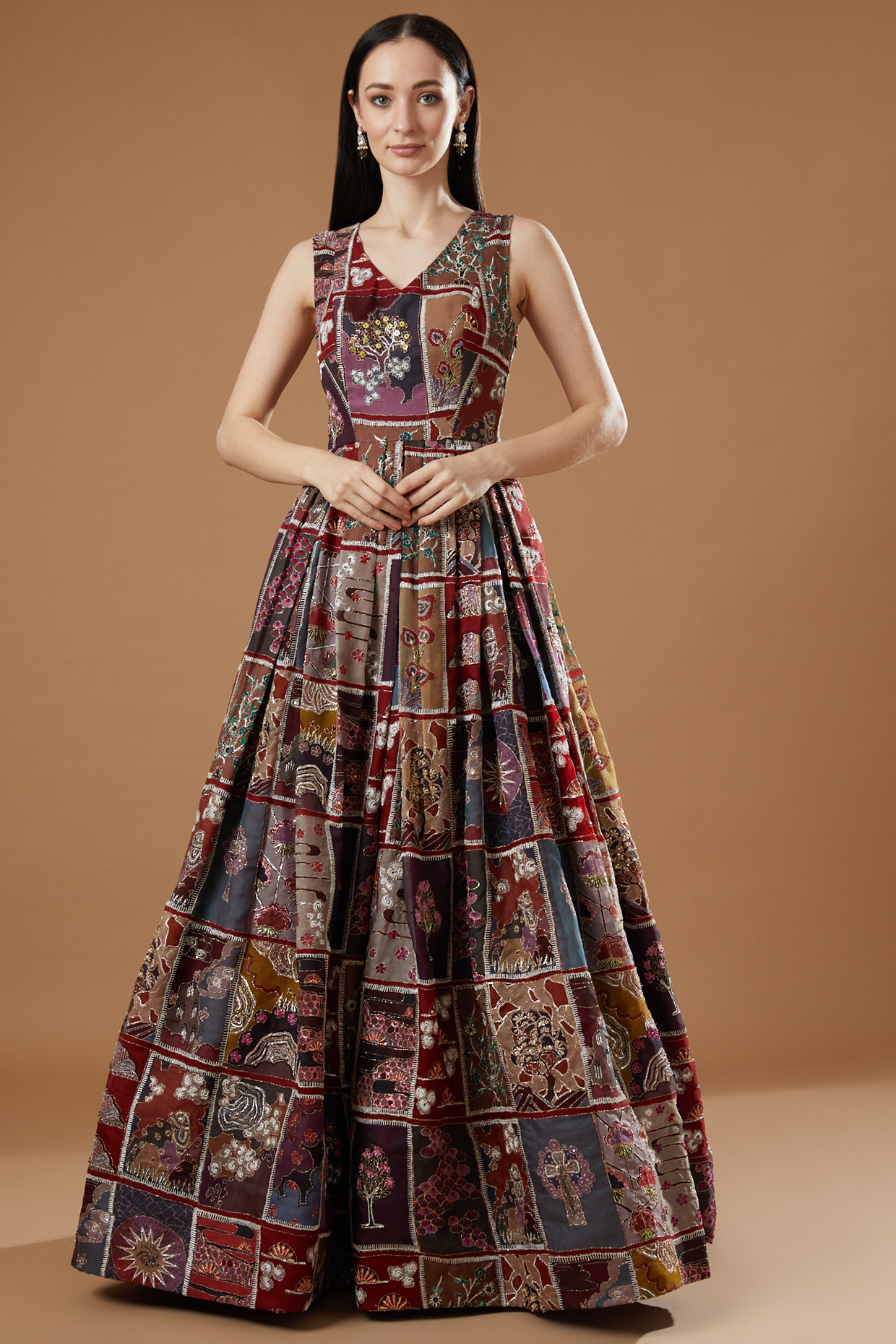 Multi-Colored Printed Wedding Gown by Aisha Rao at Pernia's Pop Up Shop