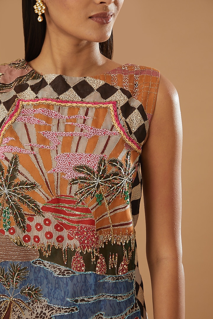 Black Printed Kurta Set by Aisha Rao at Pernia's Pop Up Shop