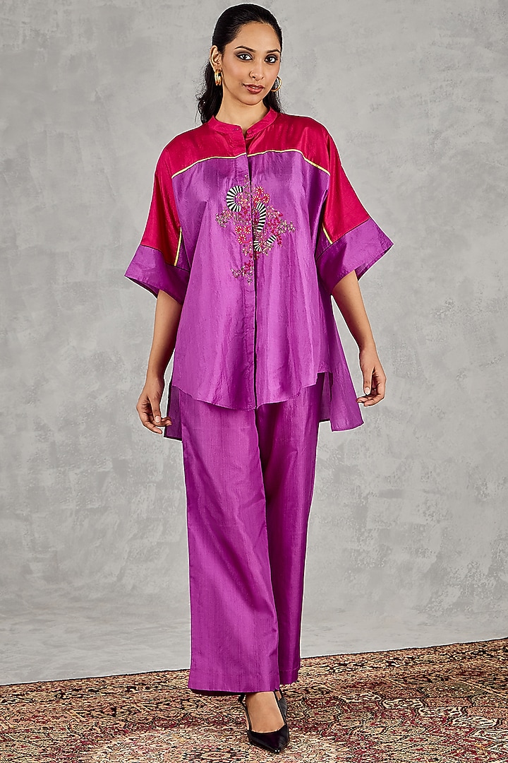 Purple Silk Co-Ord Set by Shivani Bhargava at Pernia's Pop Up Shop
