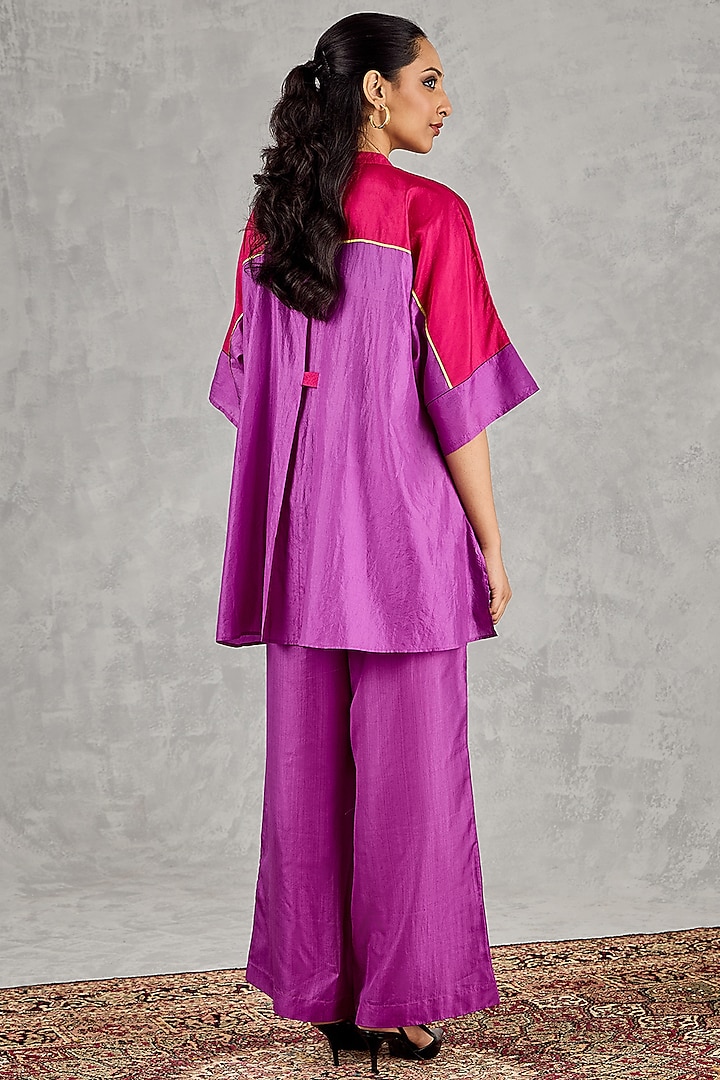 Purple Silk Co-Ord Set by Shivani Bhargava at Pernia's Pop Up Shop