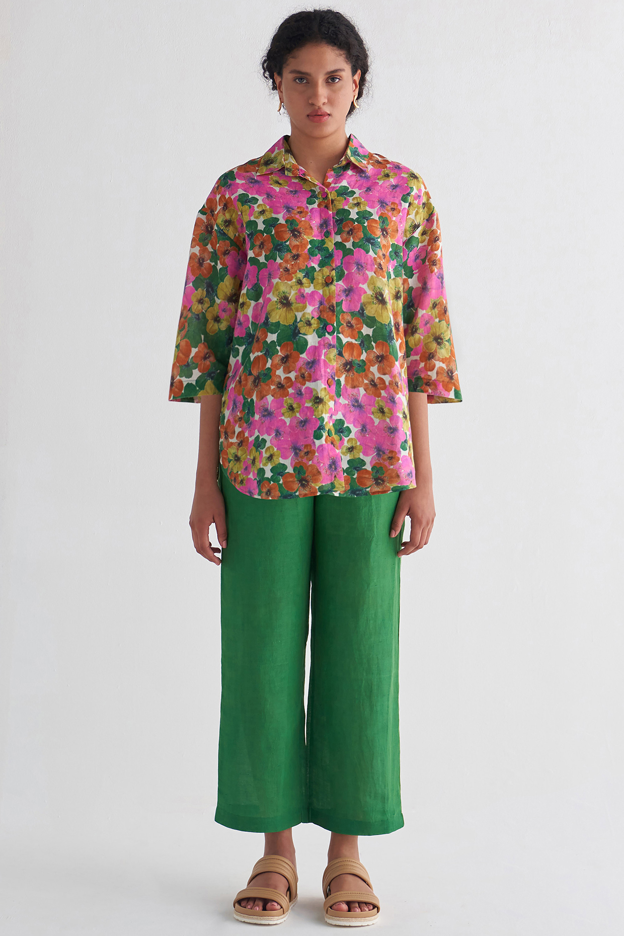 Multi-Colored Pure Cotton Digital Printed Co-Ord Set by Shivani Bhargava at Pernia's Pop Up Shop