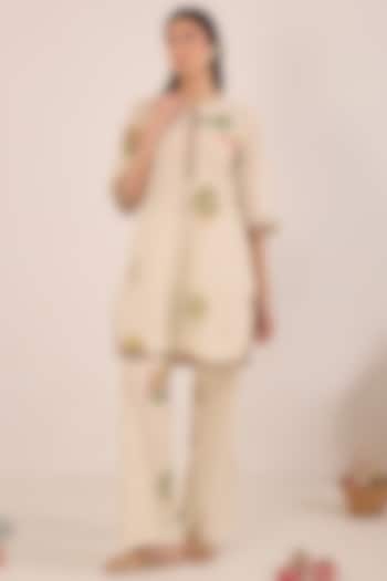 Cream Cotton Printed Co-Ord Set by Shivani Bhargava at Pernia's Pop Up Shop