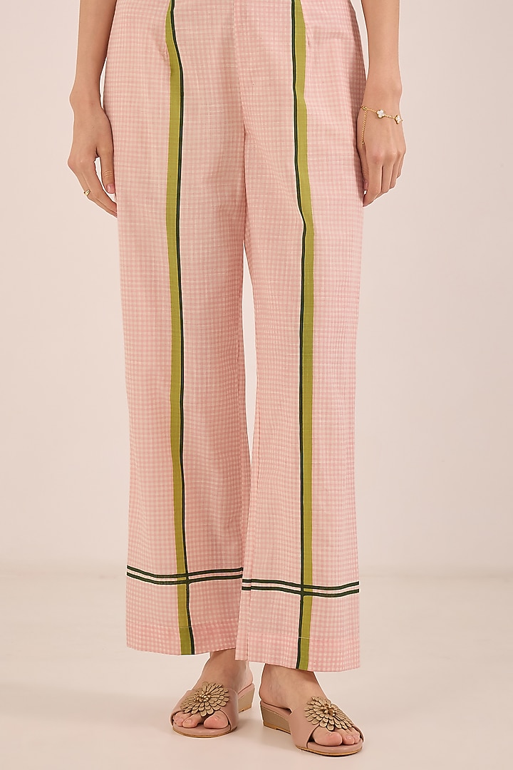 Pink Cotton Paneled Co-Ord Set by Shivani Bhargava at Pernia's Pop Up Shop