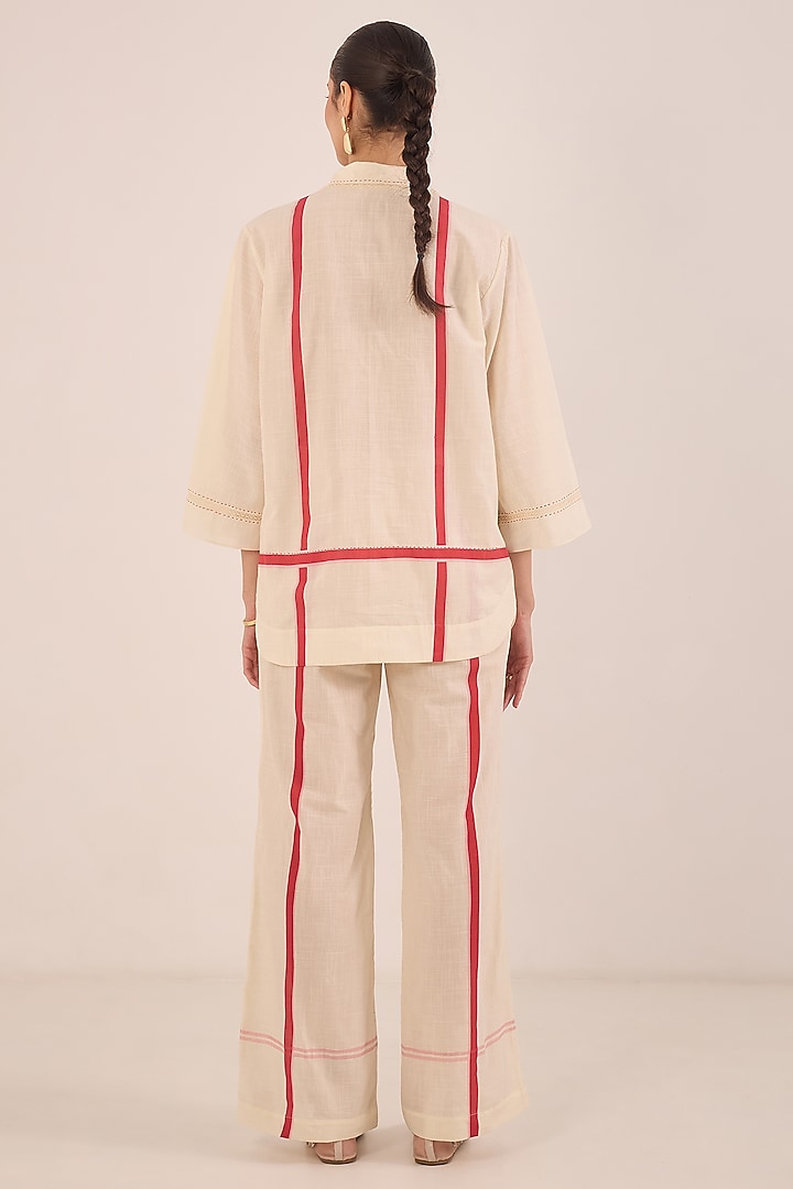 Beige Cotton Co-Ord Set by Shivani Bhargava at Pernia's Pop Up Shop