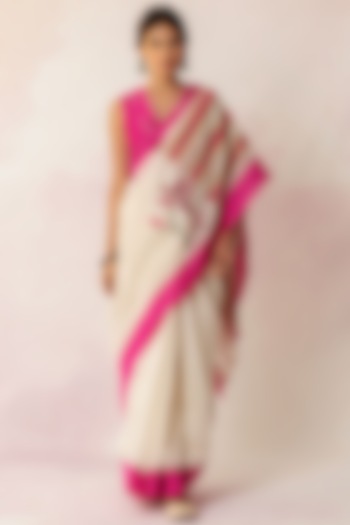 Pink Embroidered Saree Set by Shivani Bhargava