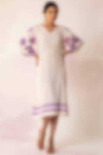 Lilac Embroidered Dress by Shivani Bhargava