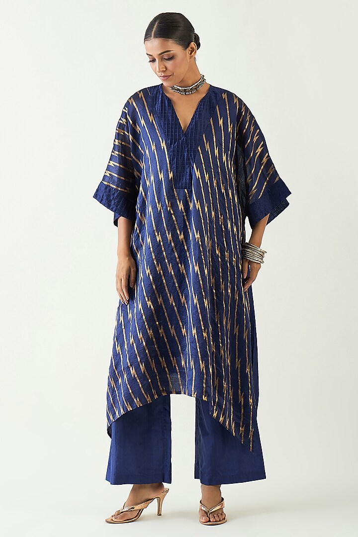 Purple Silk Kaftan Set by Shivani Bhargava at Pernia's Pop Up Shop
