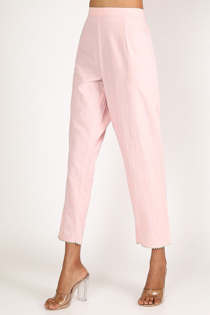 Blush Pink Party Wear Anarkali Set by Shivani Bhargava at Pernia's Pop Up Shop