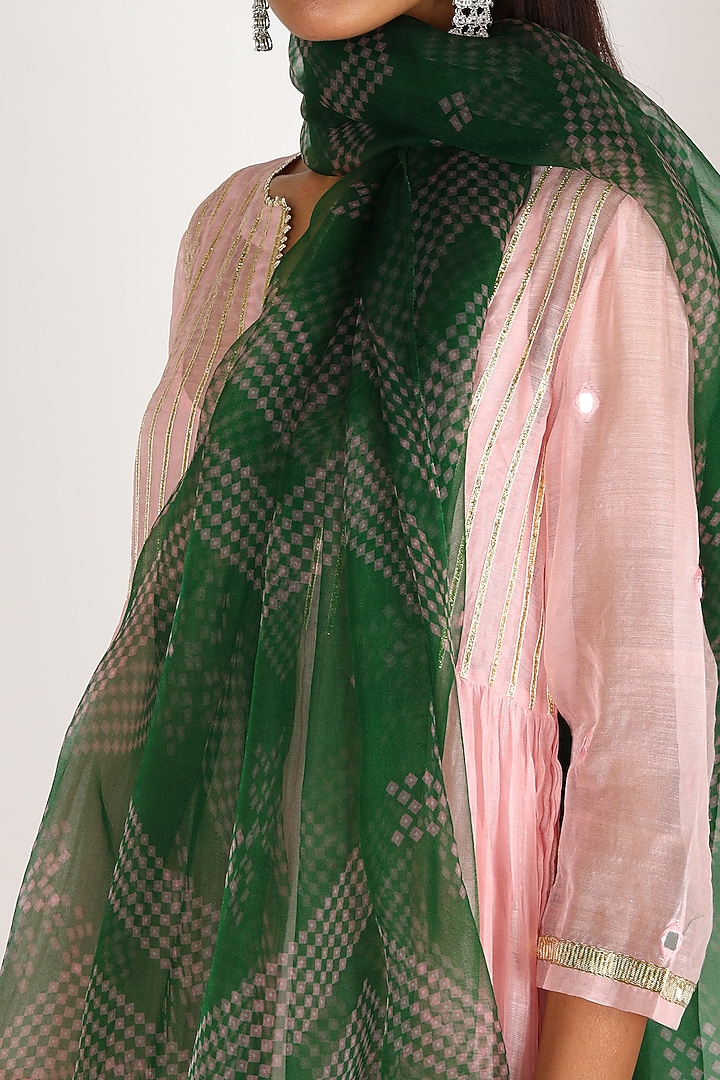 Blush Pink Party Wear Anarkali Set by Shivani Bhargava at Pernia's Pop Up Shop