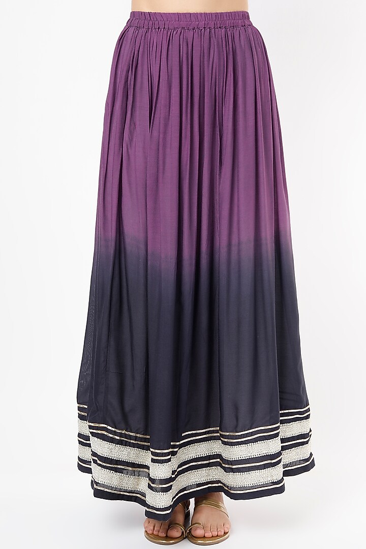 Purple Shaded Embroidered Lehenga Set by Aarnya by Richa at Pernia's Pop Up Shop