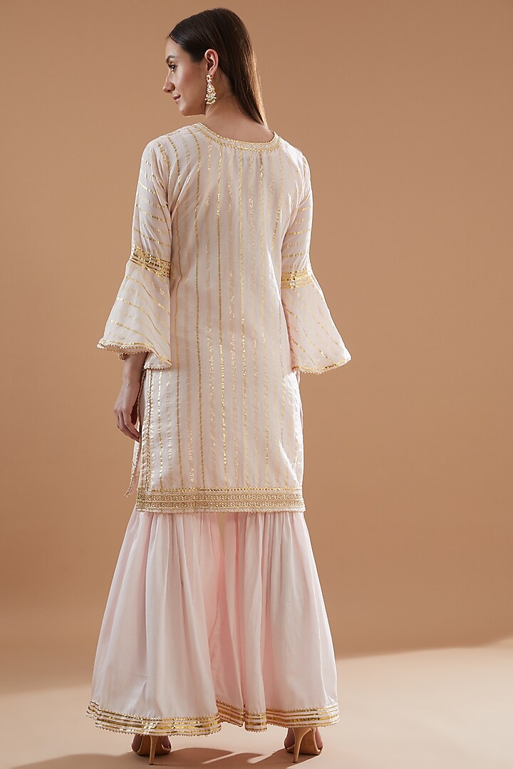 Blush Pink Cotton Sharara Set by Aarnya by Richa at Pernia's Pop Up Shop
