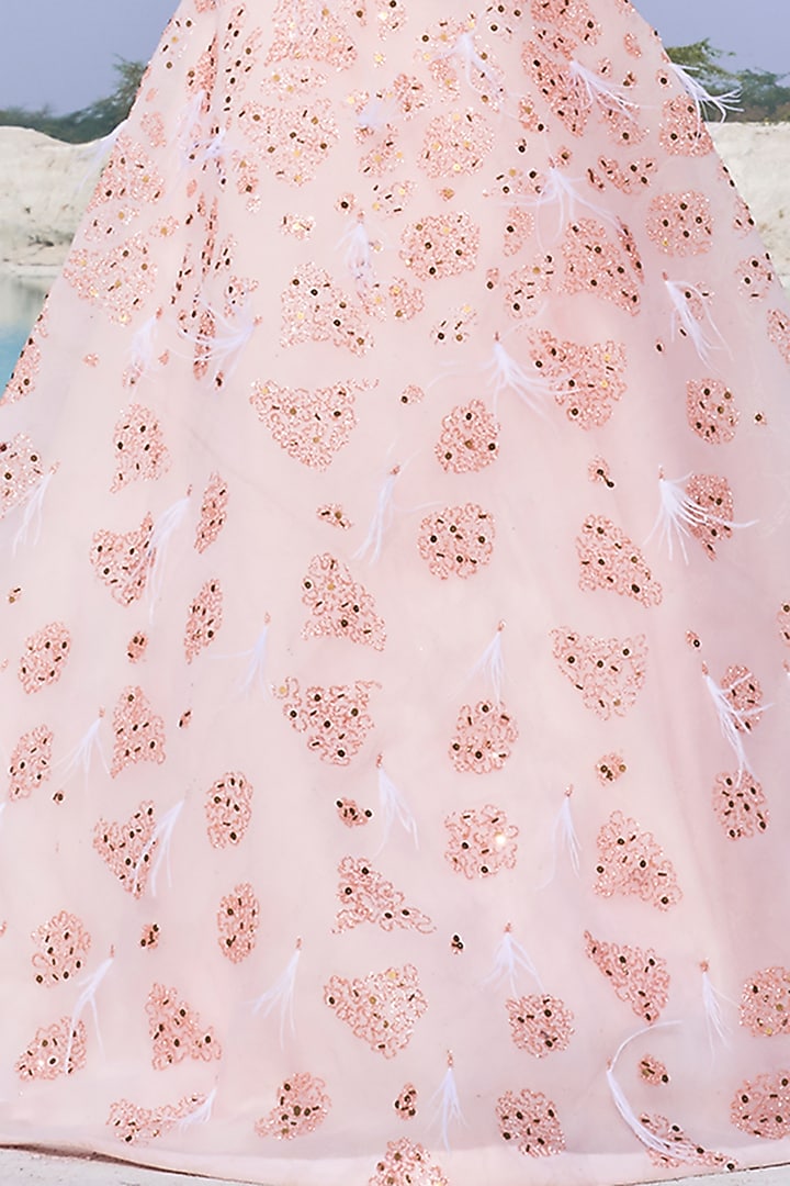 Victorian White Embroidered Wedding Gown by Aakansha Singhal at Pernia's Pop Up Shop