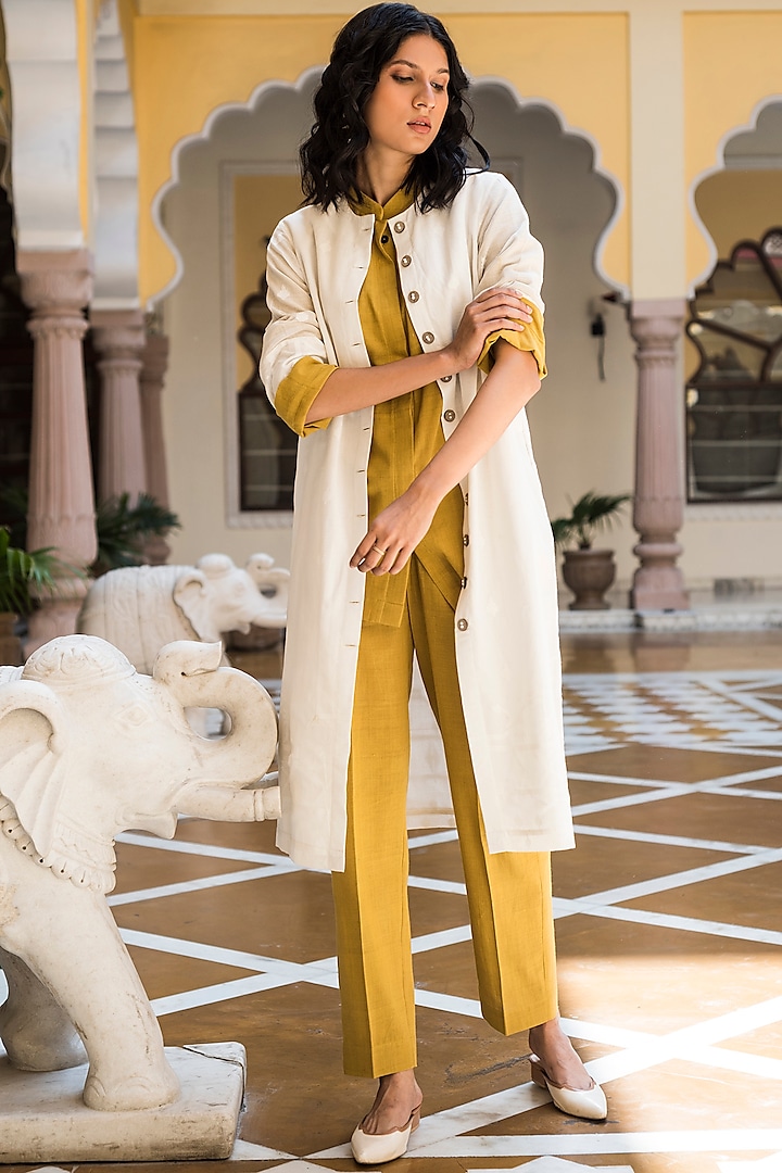 Turmeric Yellow Dyed Pants by Aavidi