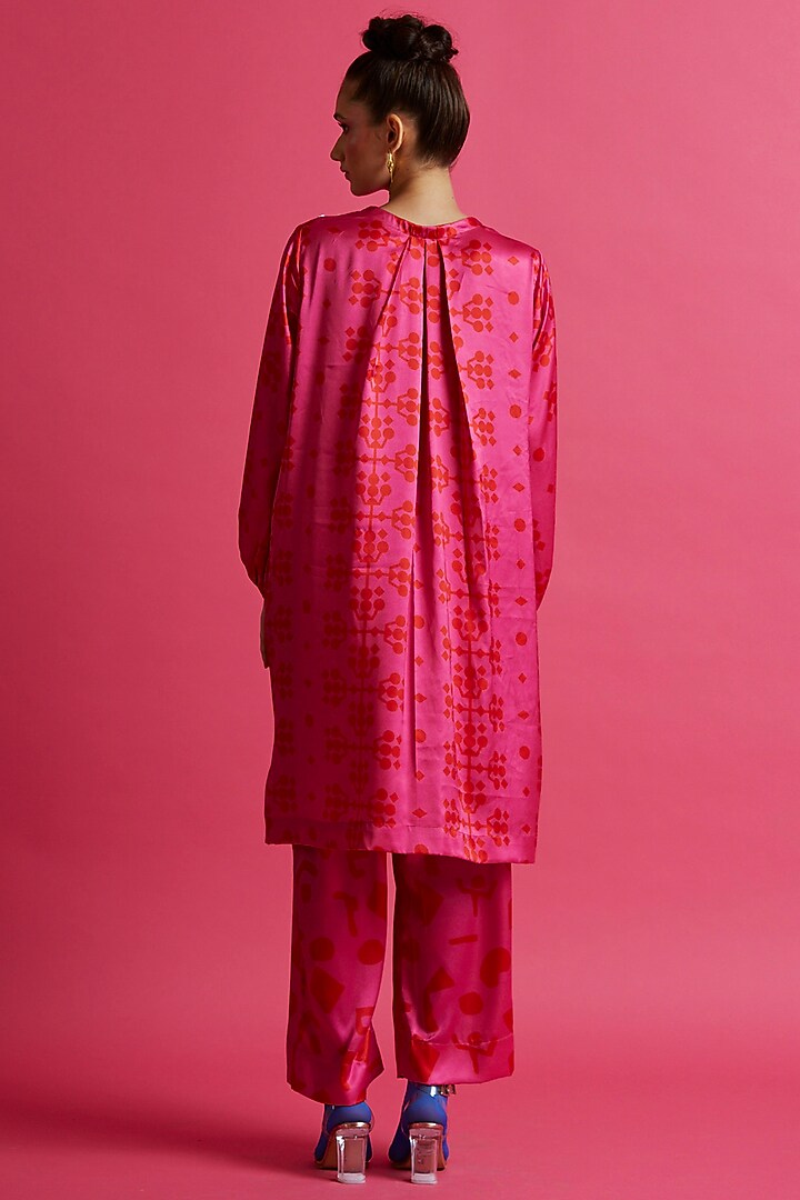 Fuchsia Printed Co-Ord Set by Aavidi at Pernia's Pop Up Shop