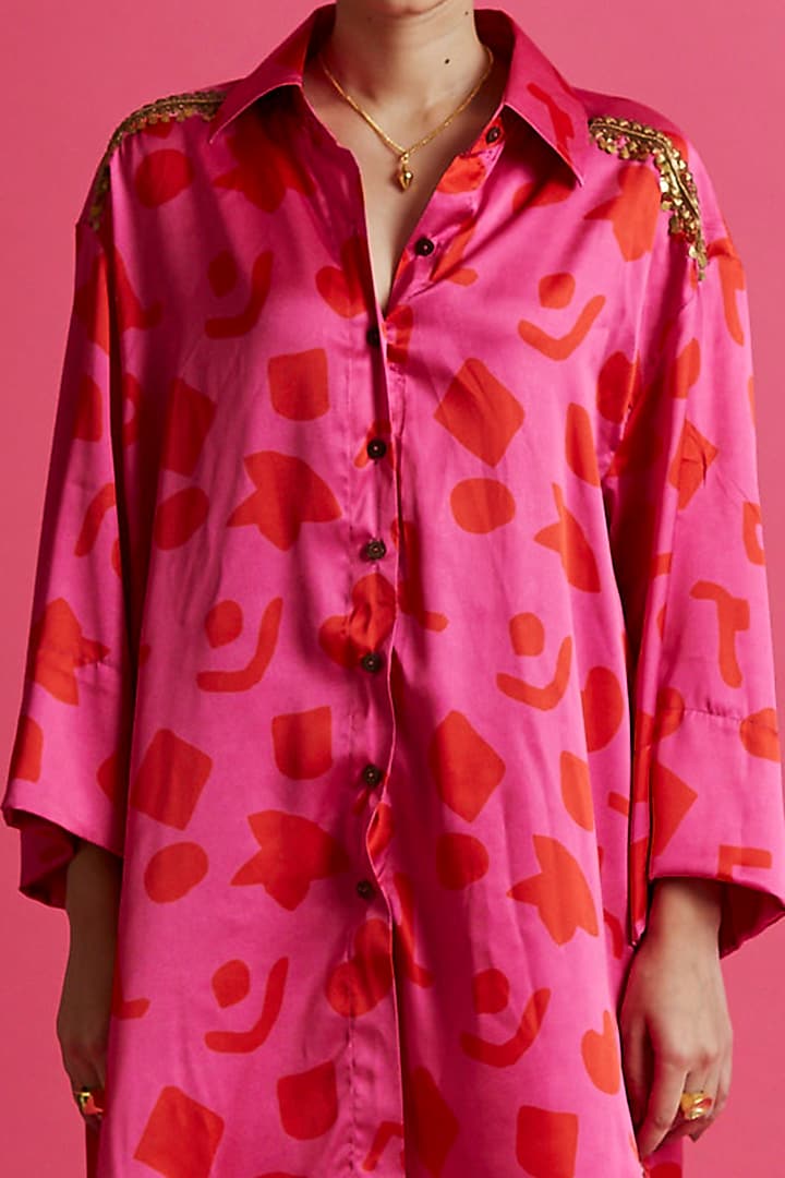 Fuchsia Printed Co-Ord Set by Aavidi at Pernia's Pop Up Shop