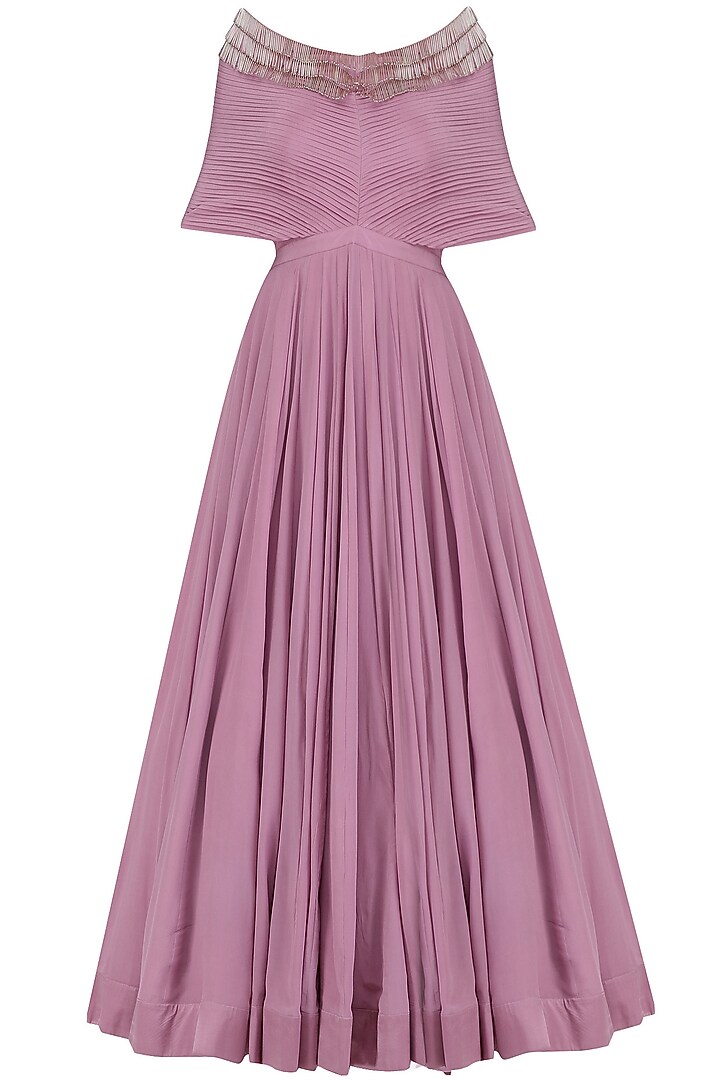 Onion pink pleated tassel gown available only at Pernia's Pop Up Shop.