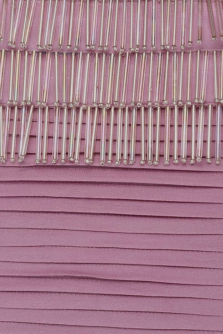 Onion pink pleated tassel gown available only at Pernia's Pop Up Shop.