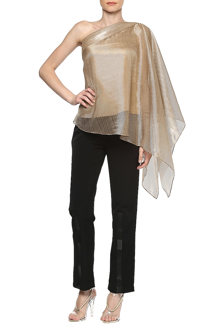 Copper one shoulder top available only at Pernia's Pop Up Shop.