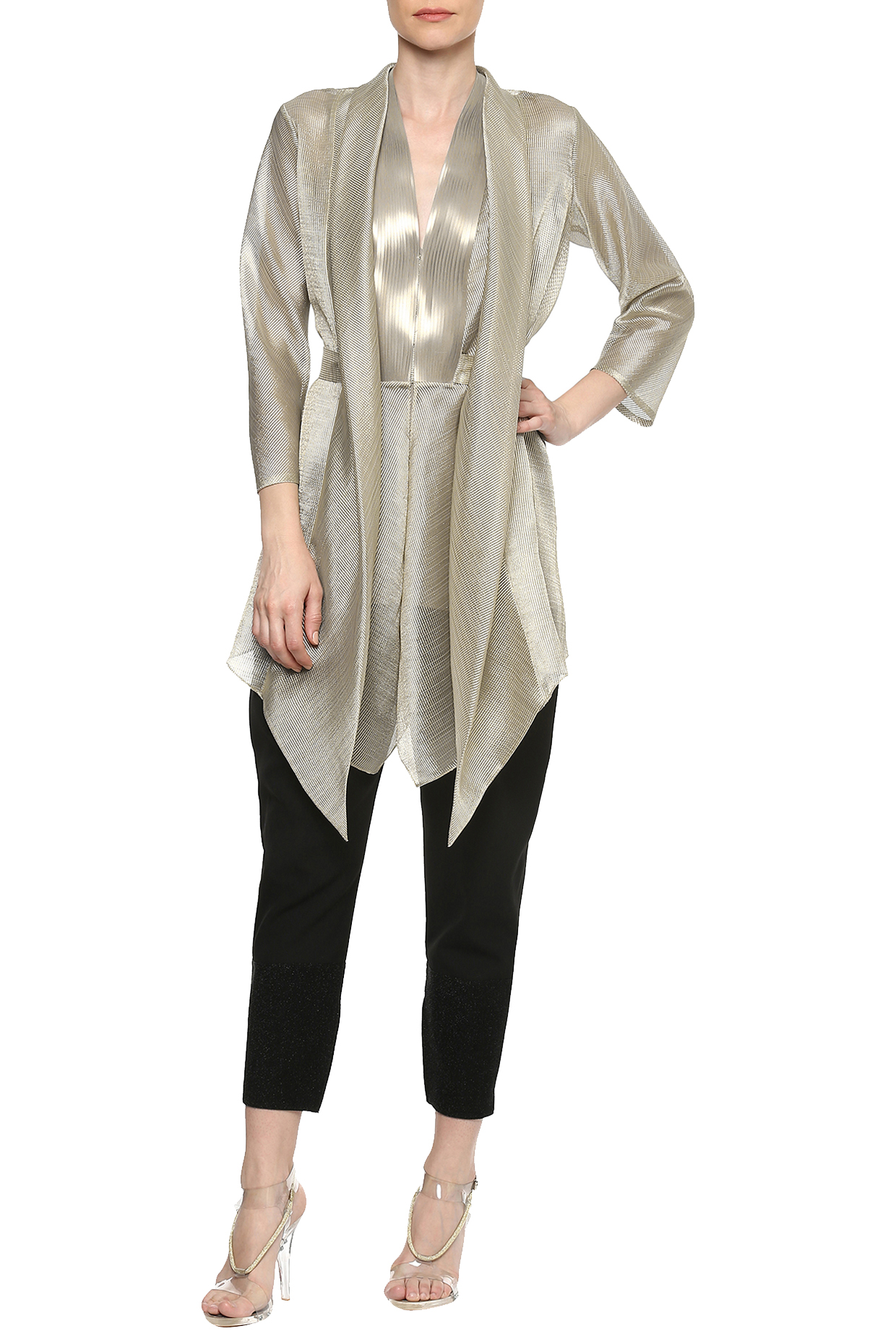 Champagne Jacket Top by Amit Aggarwal