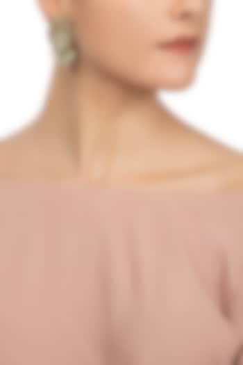 Gold plated kemp stones embellieshed earrings available only at Pernia's Pop Up Shop.