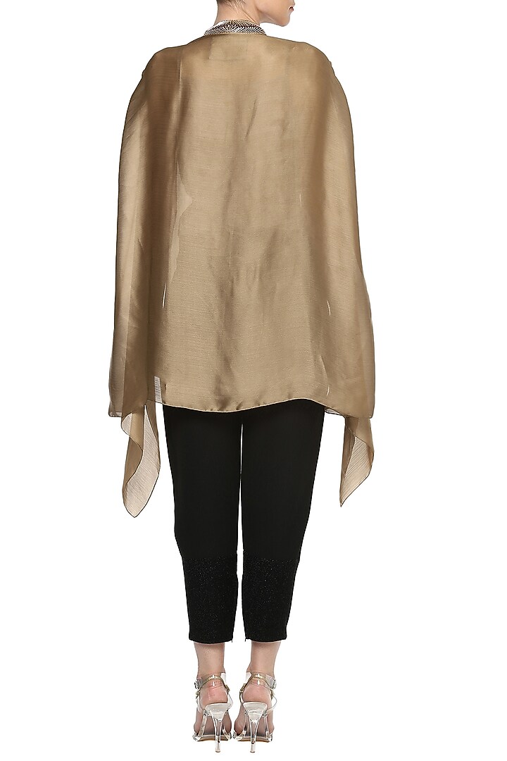 Beige gold cape top available only at Pernia's Pop Up Shop.