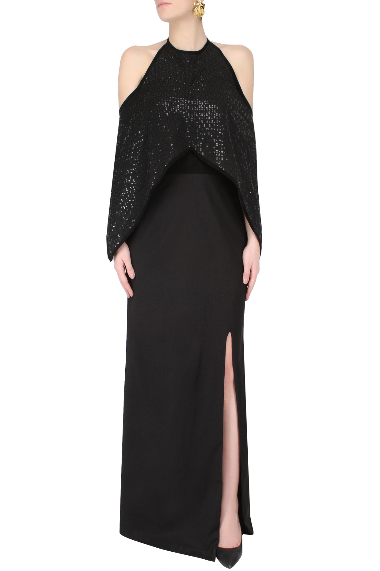 batwing evening gown