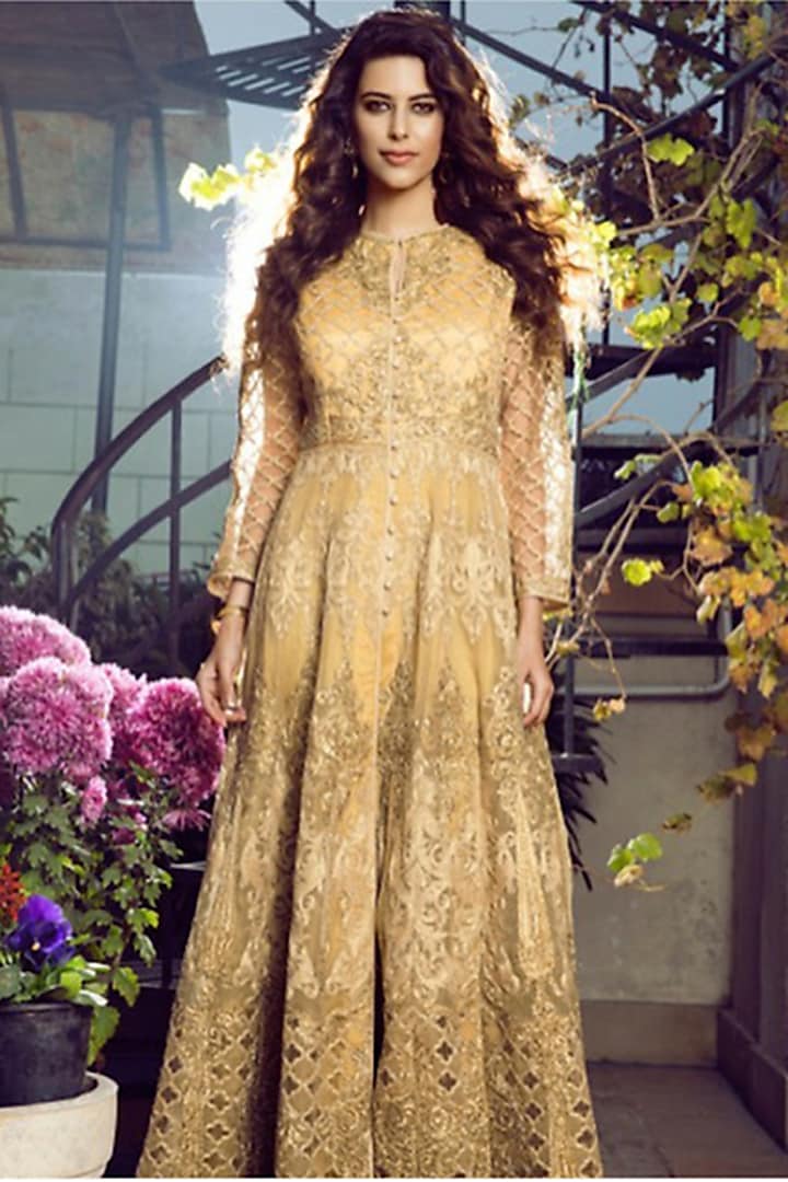 Gold Embroidered Jacket by Aashima Behl