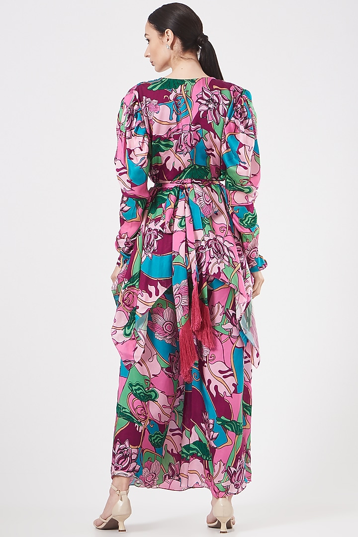 Burgundy Plum Flared Pant Set by Aashima Behl at Pernia's Pop Up Shop