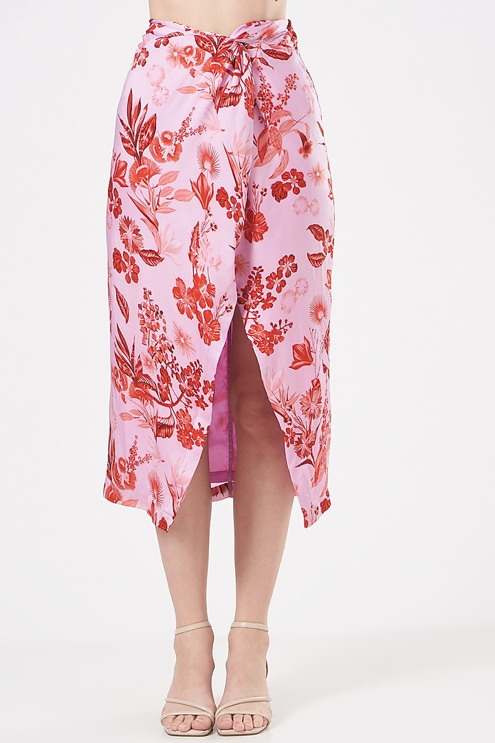 Blush Pink Floral Printed Vacation Dress by Aashima Behl at Pernia's Pop Up Shop