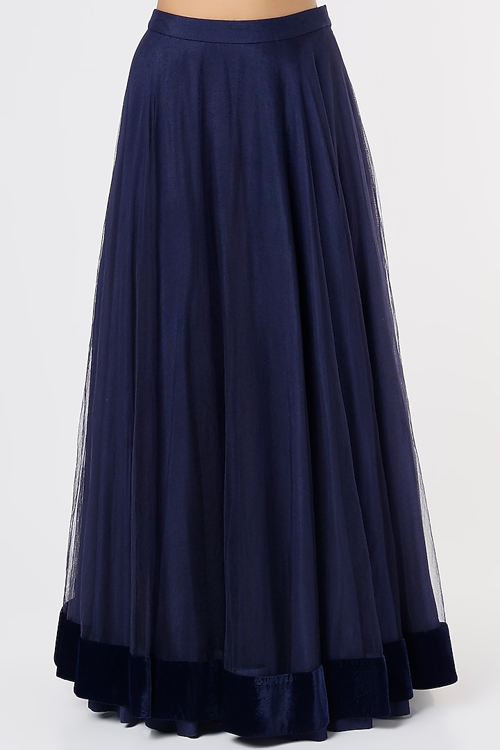 Midnight Blue Maxi Party Wear Dress by Aashima Behl at Pernia's Pop Up Shop
