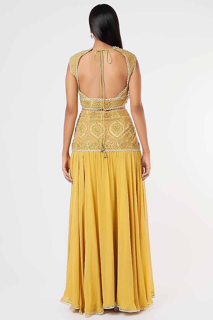 Mustard Wedding Lehenga Set by Aashima Behl at Pernia's Pop Up Shop