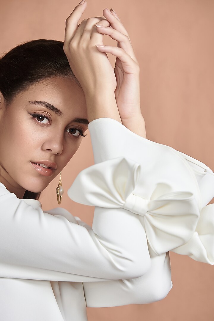 Off White Party Top by Aashima Behl at Pernia's Pop Up Shop