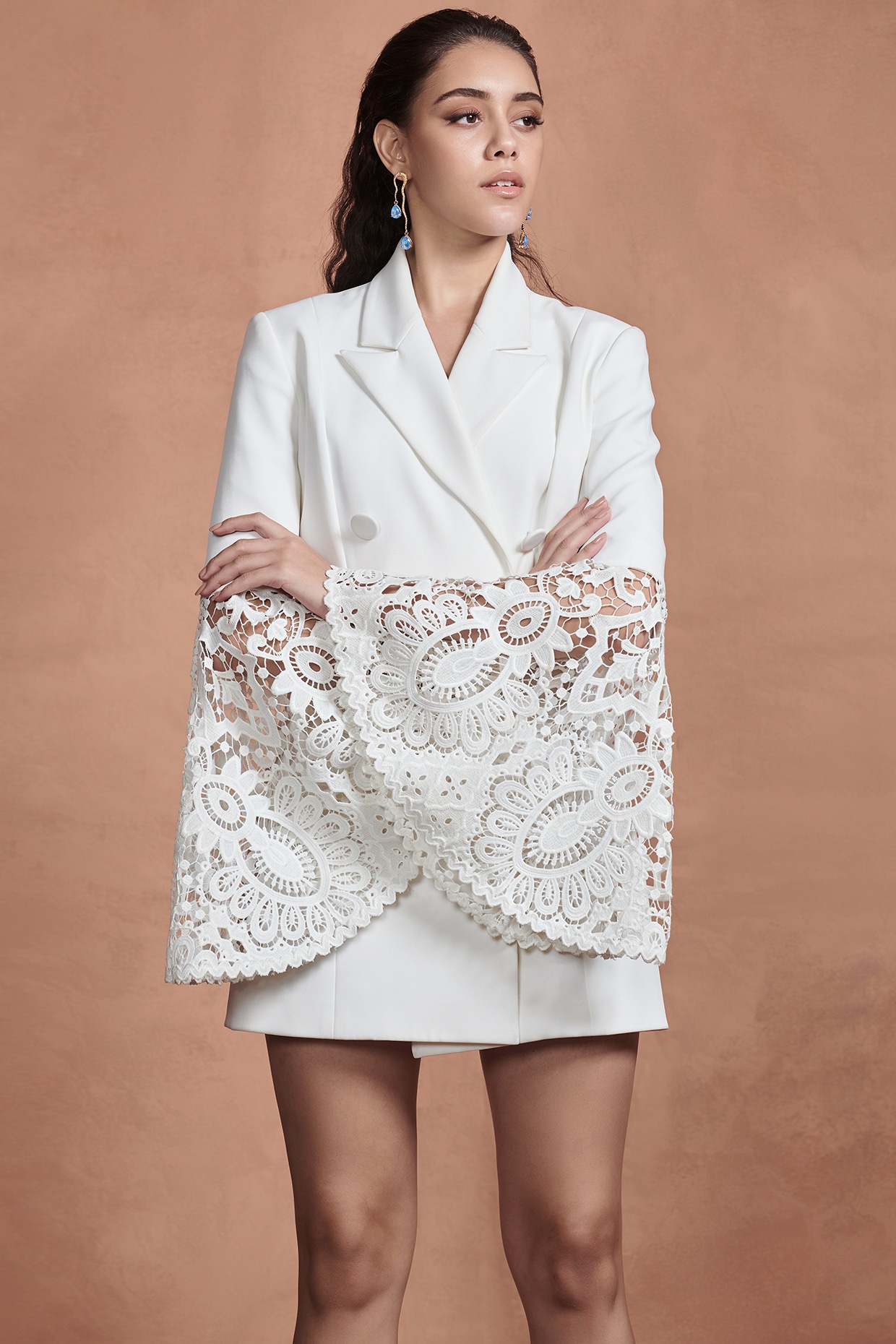 White lace hotsell blazer dress