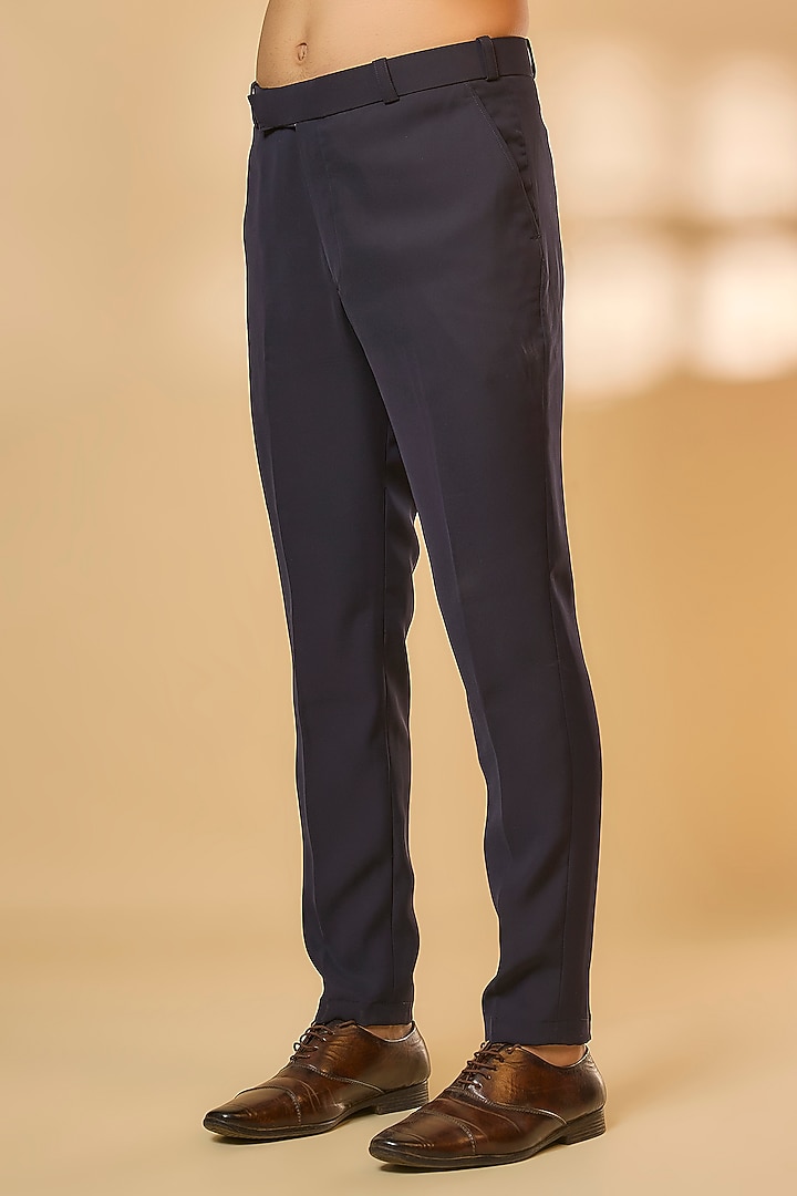 Blue Japanese Rayon Beads Handwork Tuxedo Set by Abees at Pernia's Pop Up Shop