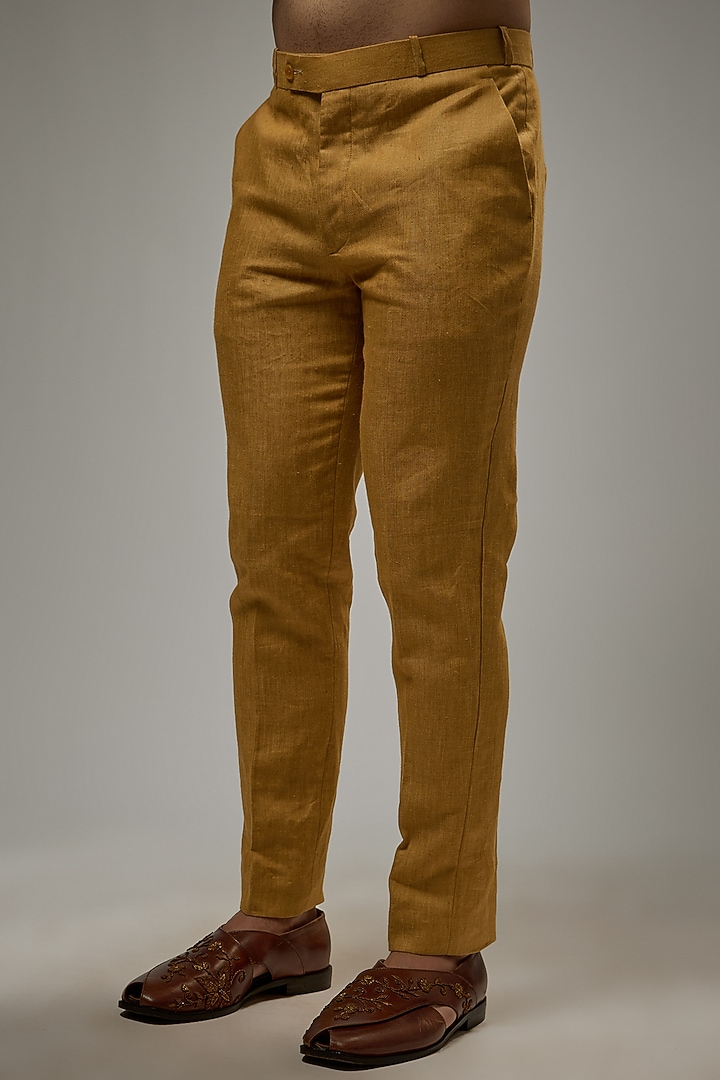 Mustard Linen Co-Ord Set by Abees at Pernia's Pop Up Shop