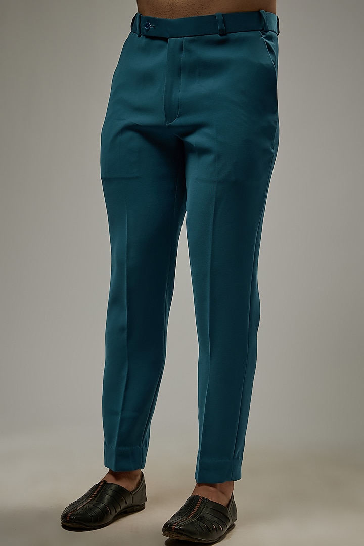 Turquoise Blue Japanese Rayon Co-Ord Set by Abees at Pernia's Pop Up Shop