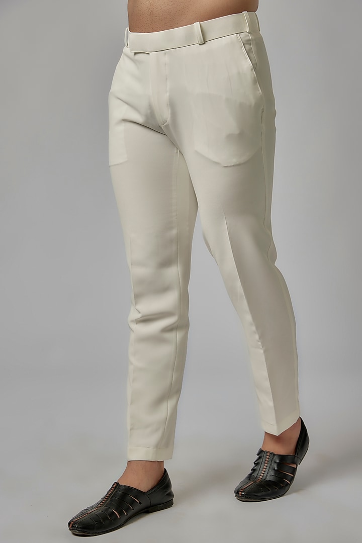 Off-White Japanese Rayon Patch Work Kurta Set by Abees at Pernia's Pop Up Shop