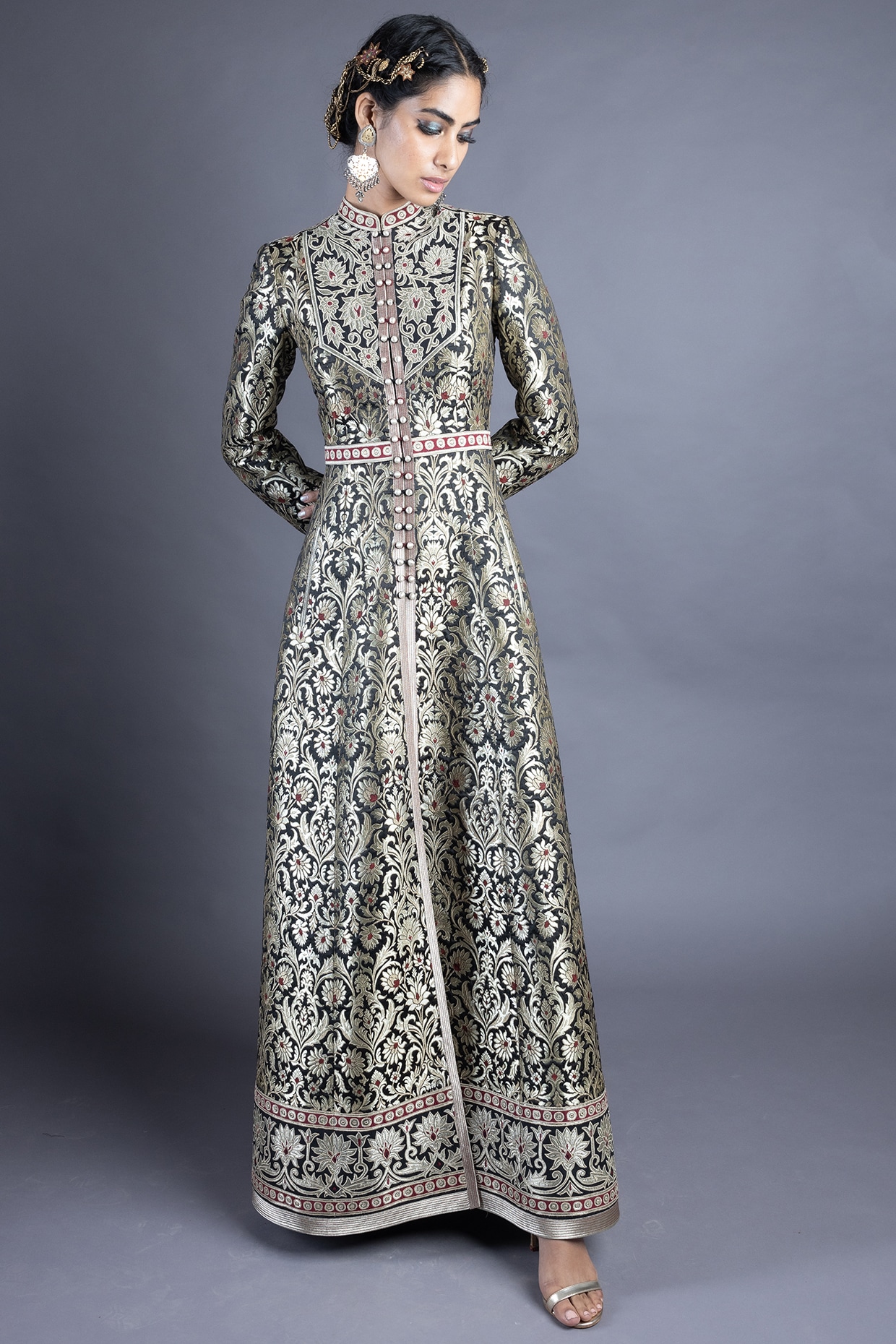 long brocade jacket