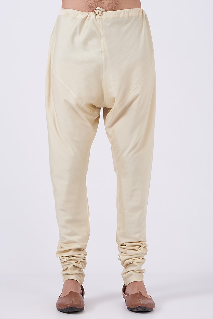 Light Beige Embroidered Groom Sherwani Set by Abhishek Gupta Men at Pernia's Pop Up Shop