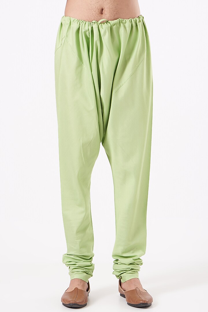 Lime Embroidered Kurta Set by Abhishek Gupta Men at Pernia's Pop Up Shop