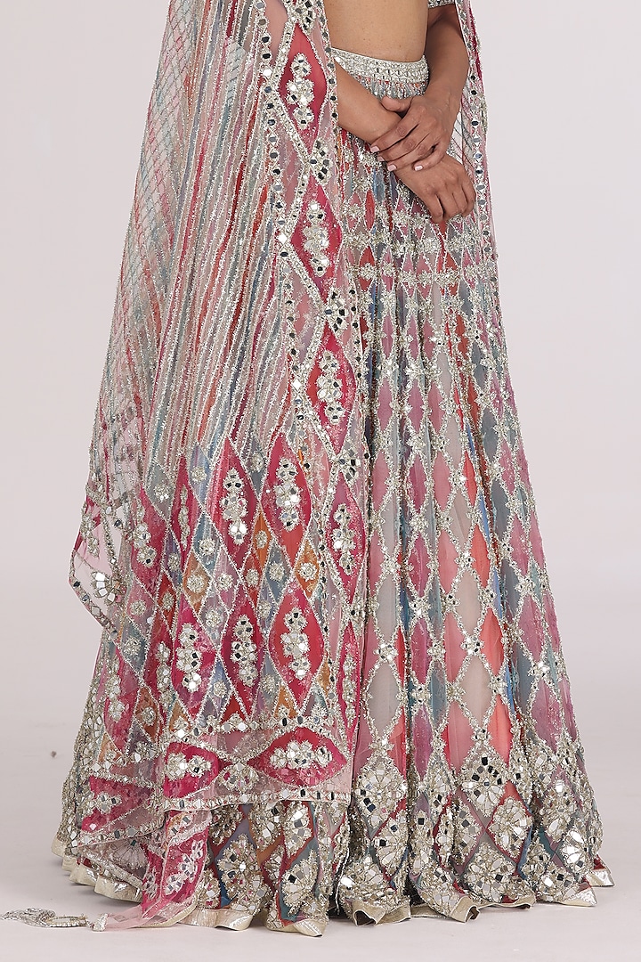 Multicolor noor ratnanjali lehenga set