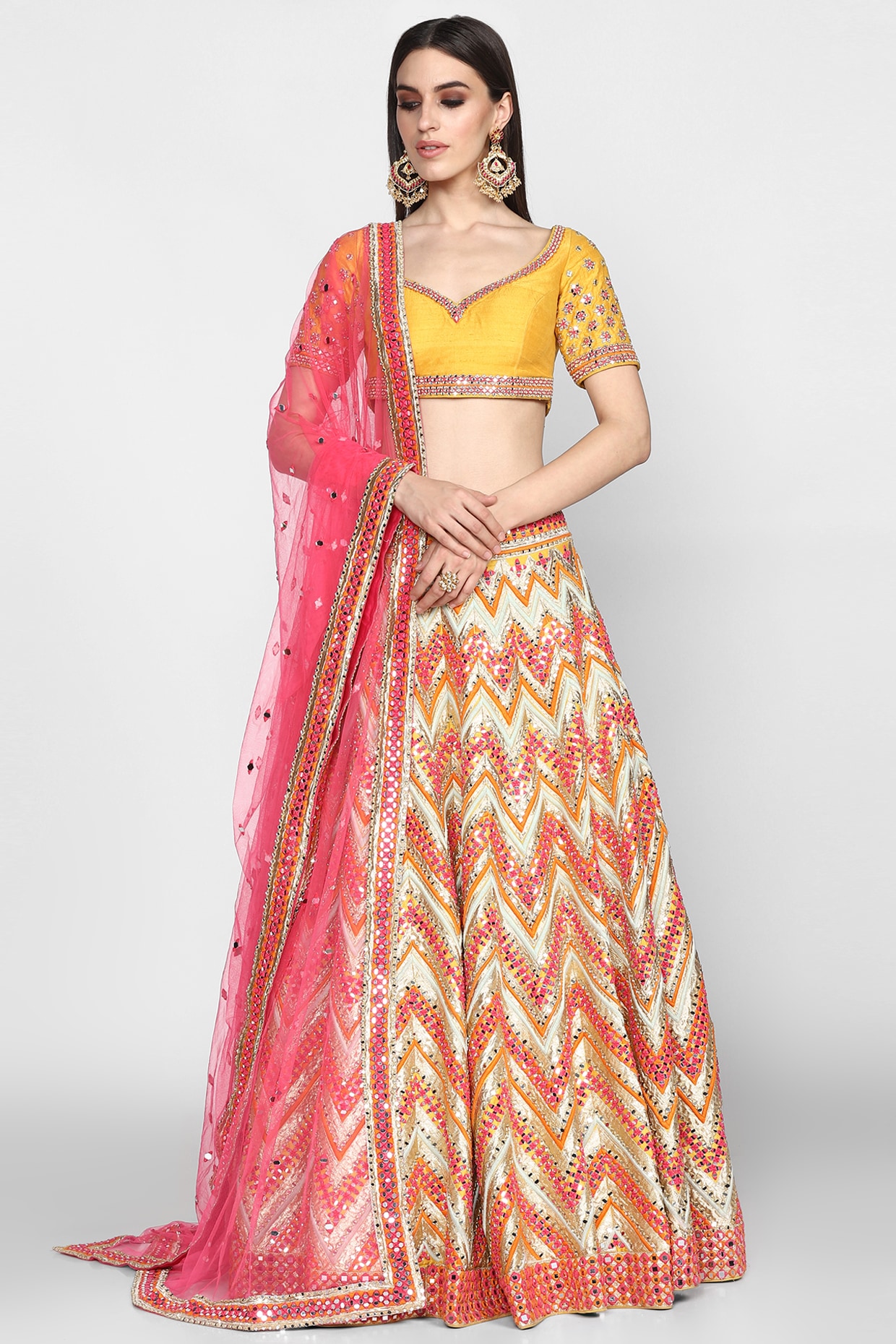 Buy Mirror Embellished Lehenga Set by Abhinav Mishra at Aza Fashions |  Indian designer wear, Fashion, Indian dresses