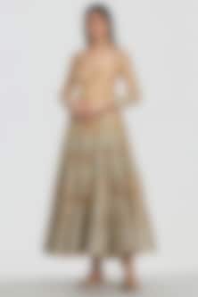 Shop Designer Gold Anarkali Dress | Pernia's Pop-Up Shop 2026