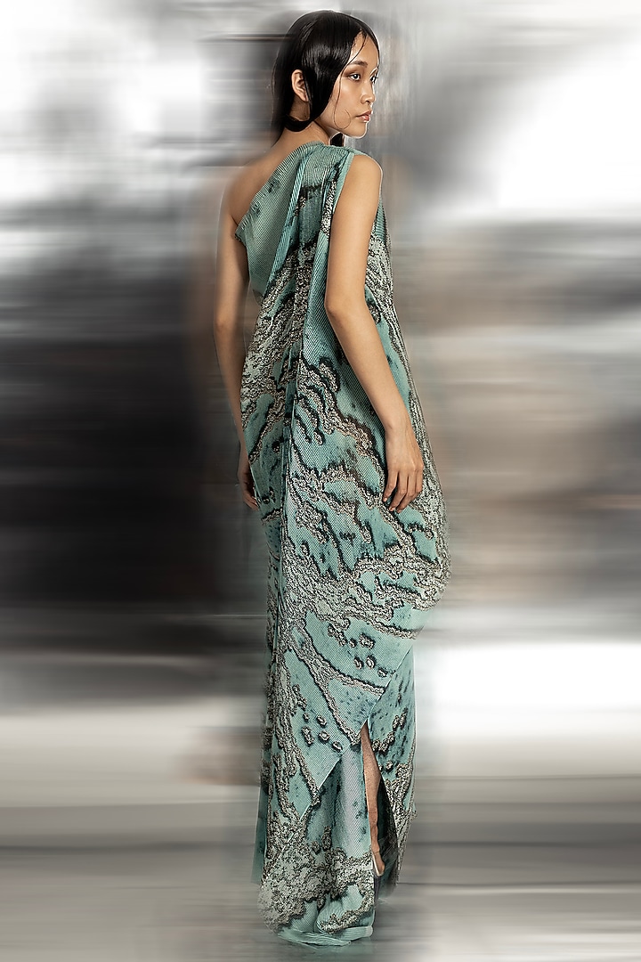 Coast Poly Georgette Asymmetric Vacation Dress by Abhishek Sharma at Pernia's Pop Up Shop