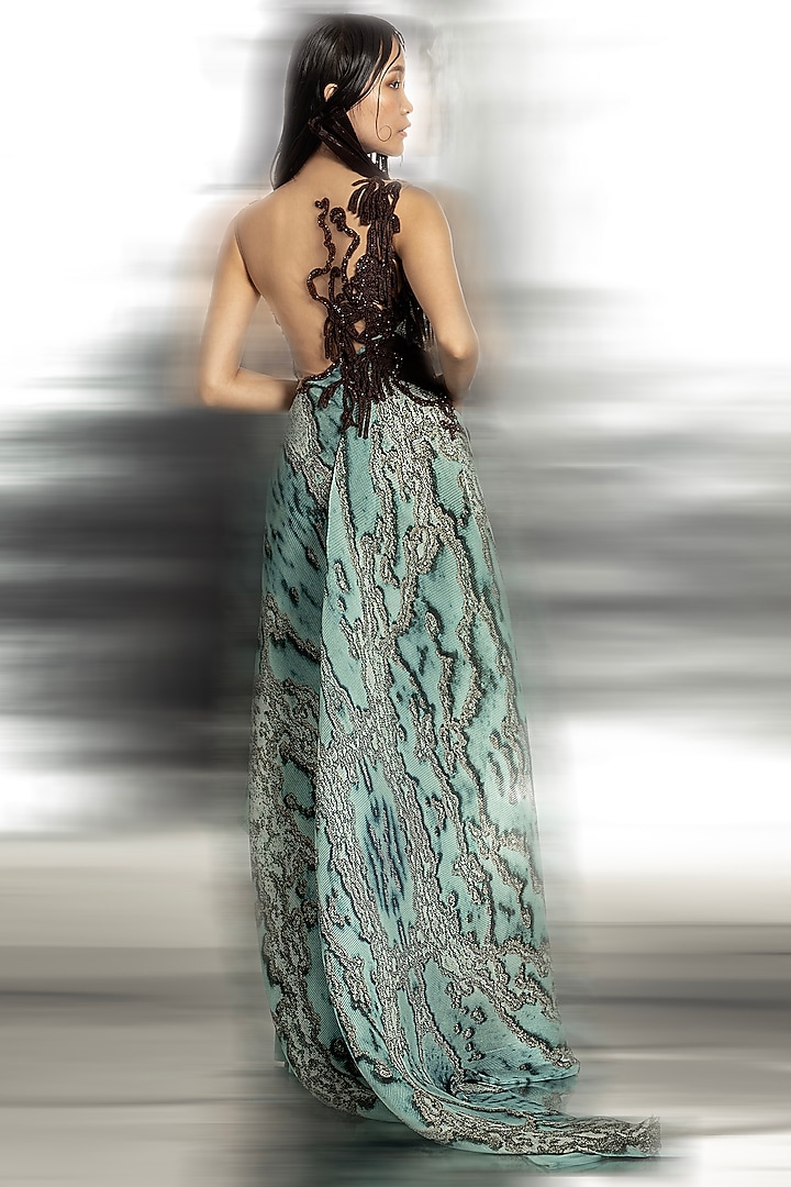 Coast Poly Georgette Embroidered Top by Abhishek Sharma at Pernia's Pop Up Shop