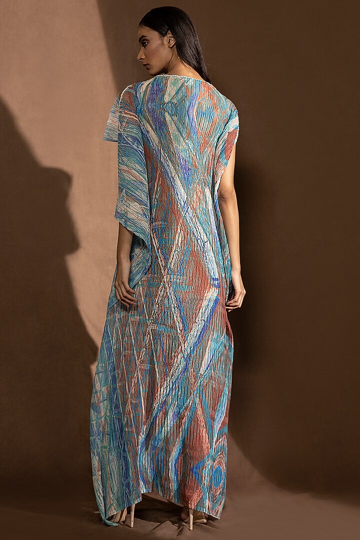 Multi-Colored Printed Maxi Vacation Dress by Abhishek Sharma at Pernia's Pop Up Shop