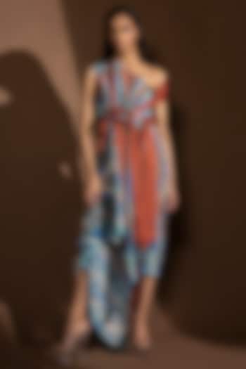 Multi-Colored Printed Maxi Vacation Dress by Abhishek Sharma at Pernia's Pop Up Shop