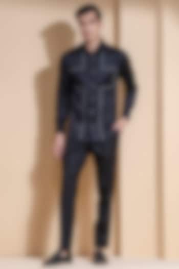 Black Summer Shirt With Hidden Pockets by Abkasa at Pernia's Pop Up Shop